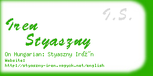 iren styaszny business card